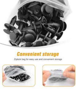 GOOACC 40PCS Nylon Bumper Fastener Rivet Clips 8mm for GM 21030249 Ford N807389S & Chrysler 6503598 Automotive Assembly Expansion Screws Kit 40PCS Fastener Clips 8mm 26 71UPmWUKO7L