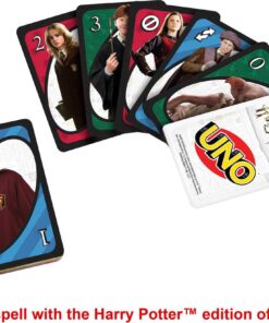 Mattel Games UNO Harry Potter Card Game Movie-Themed Collectors Deck of 112 Cards with Hogwarts Character Images, Gift for Fans Ages 7 Years Old & Up 27 71UQ0OOJYoL