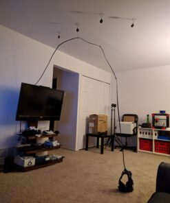 KIWI design VR Cable Management, Ceiling Pulley System fits HTC Vive/Vive Pro/Rift/Rift S Link Cable Compatible with Quest 3/2/Quest/Valve Index VR Accessories (Black, 6 Pack) Black 39 71UQMAB2sLL