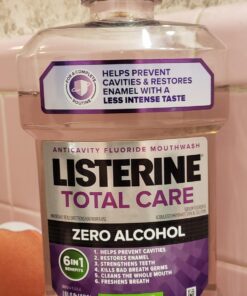 Listerine Total Care Zero Alcohol Anticavity Mouthwash, Bad Breath Treatment, Alcohol Free Mouthwash for Adults; Fresh Mint Flavor, 1 L (Pack of 2) 33.8 Fl Oz (Pack of 2) Fresh Mint (Zero Alcohol) 31 71UREj8IBtL