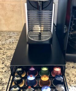 Nifty Small Nespresso Original Line Capsule Drawer – Black, 40 Capsule Pod Pack Holder, Non-Rolling Sliding Drawer, Under Coffee Pot Storage, Home Kitchen Counter Organizer Black Non-Rolling Sliding Drawer 40 Count (Pack of 1) 47 71URSQ59ppL