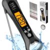 ROUUO Meat Thermometer Digital for Cooking-Backlight, Calibration, Ultra Fast, Waterproof Instant Read Thermometer Digital Food Thermometer, Cooking Thermometer for Meat, Outdoor Grill Thermometer Silver Gray 42 71URXjm76zL