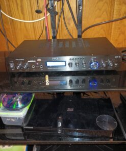 Pyle 5 Channel Rack Mount Bluetooth Receiver, Home Theater Amp, Speaker Amplifier, Bluetooth Wireless Streaming, MP3/USB/SD/AUX/FM Radio, 200 Watt, with Digital ID3 LCD Display - PDA7BU, Black Basic Features 39 71URgX2MIAL