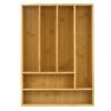 Heim Concept Drawer Organizer Bamboo Cutlery Tray Silverware Organizer/Utensil Holder, Drawer Dividers Organizer for Silverware, Flatware, Knives in Kitchen Non-Expandable, 1PC 14 71URpAjKWEL