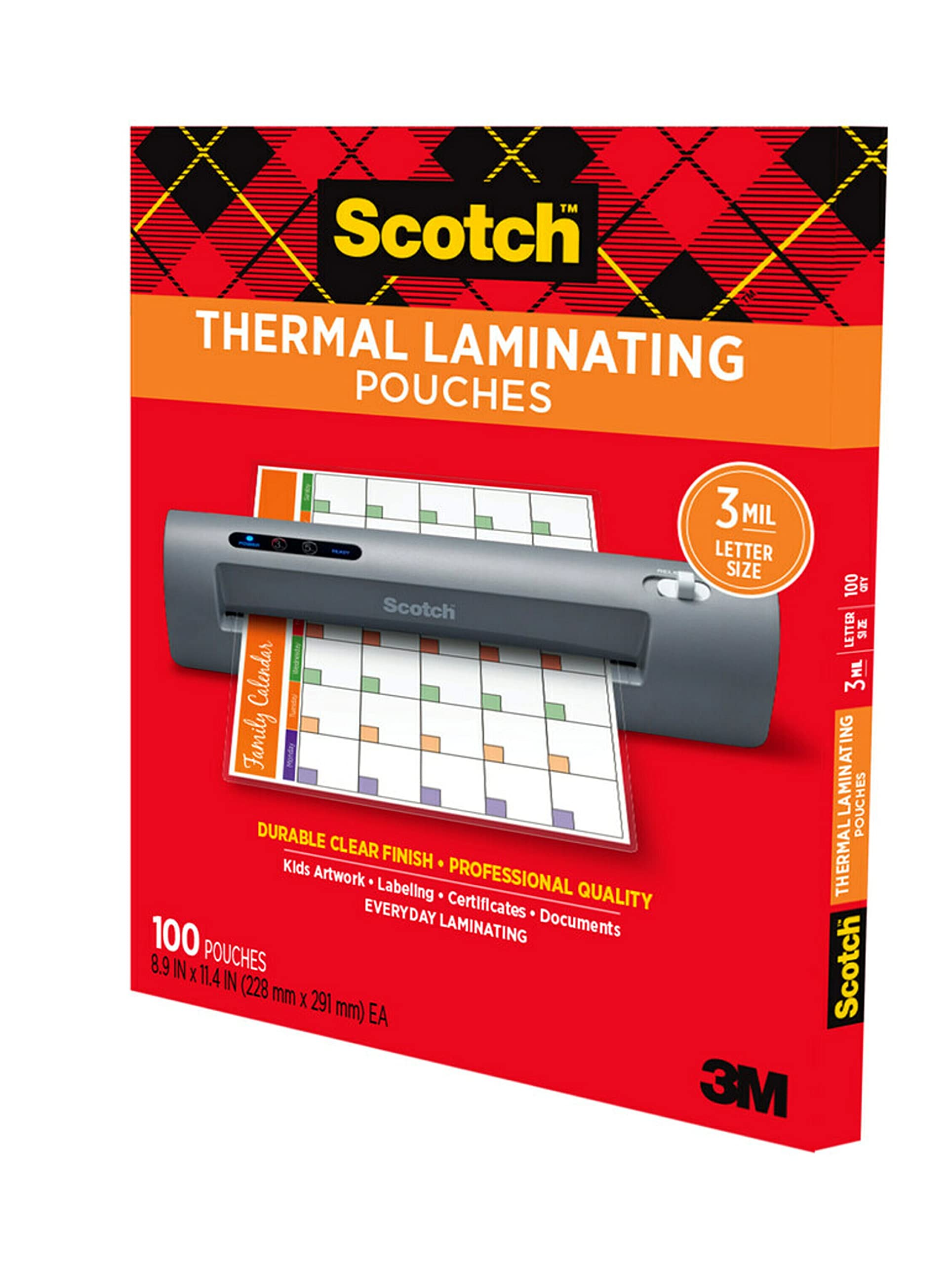 Scotch Thermal Laminating Pouches, Laminate Homemade Ornaments, Christmas Banners and Gift Tags, For Use With Thermal Laminators, 8.9 x 11.4 Inches, Letter Size Sheets, 100-Pack 8 Scotch Thermal Laminating Pouches, Laminate Homemade Ornaments, Christmas Banners and Gift Tags, For Use With Thermal Laminators, 8.9 x 11.4 Inches, Letter Size Sheets, 100-Pack - Image 8