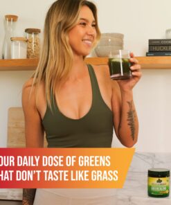 Organic Muscle Superfood Greens Powder Drink Mix - Organic Super Green Detox Supplement for Gut & Digestive Health with Spirulina, Chlorella, Probiotic & Prebiotic - Vegan & Non-GMO, 30 Servings Citrus Sunrise Greens X-Large (Pack of 1) 23 71UTC6VFkzL 1