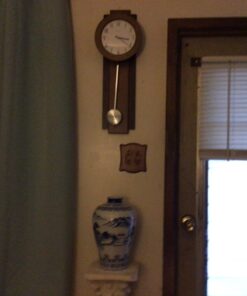 Bulova C3383 Avent Pendulum Deco Wall Clock, 18", Walnut/Mahogany 17 71UU0LNdDPL