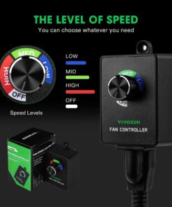 VIVOSUN Variable Speed Controller Cordless Vent Blower Speed Adjuster for Inline Duct Exhaust Fan 17 71UUww1IojL