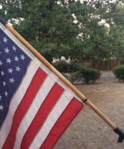 Evergreen Flag Bracket Two-Position 45 and 90 Degree | Cast Iron | Black | Hardware Incl | Outdoor Home and Garden Décor | Residential or Commercial | Wood Metal Plastic Pole - Not Included | 32 71UW0y2zvkL