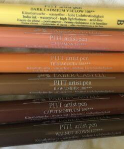 Faber-Castel FC167106 Box of 6 PITT Artist Terra Pens, India Ink, B Box Pitt Artist Brush Pen Wallets - Terracotta Set 19 71UWRiLz RL