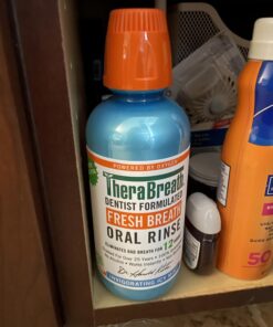 TheraBreath Fresh Breath Mouthwash, Icy Mint Flavor, Alcohol-Free, 16 Fl Oz (Pack of 2) Adult 16 Fl Oz (2-Pack) 34 71UWuB07B4L