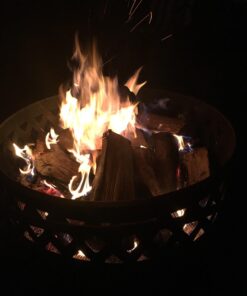 Sunnydaze Bronze Crossweave Wood-Burning Fire Pit - Includes Spark Screen, Fireplace Poker, and Round Cover - 36-Inch 36 in 36 71UWxeQLi4L