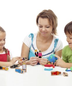 Little Professionals Wooden Character Set - Cute Wood Block People Toys for Kids & Toddlers - Open Ended STEM Pretend Play & Educational Games for Children, Boys & Girls (15-Pieces) 13 71UY0WWJbkL