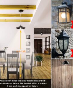 LUXON 5W A19 Radar Detector Dusk to Dawn 50W Equivalent Smart Led Lamp Lighting Indoor Outdoor Motion Sensor Bulb Auto On/Off E26 Base Soft White 2700K 1 2700k Warm White 32 71UYdn09eWL