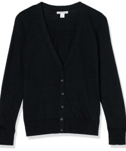 Amazon Essentials Women's Lightweight V-Neck Cardigan Sweater (Available in Plus Size) X-Small Black 15 71UZOH9HFNL 1
