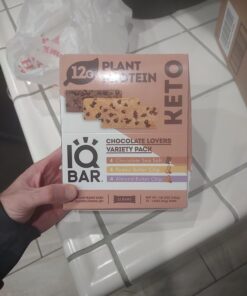 IQBAR Brain and Body Keto Protein Bars - Chocolate Lovers Variety Keto Bars - 12-Count Energy Bar Pack - Low Carb Bars - High Fiber, Gluten Free and Low Sugar Meal Replacement Bars - Vegan Snacks 12 Count (Pack of 1) 33 71UaQ8LXnzL