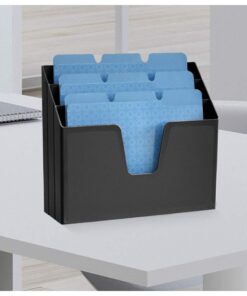 Acrimet Horizontal Triple File Folder Holder Organizer (Black Color) 14 71UacVZdSkL