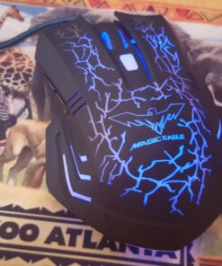 HAVIT HV-MS672 3200DPI Wired Mouse, 4 Adjustable DPI Levels, 800/1200/2400/3200DPI, 7 Circular & Breathing LED Light, 6 Buttons (Black) 47 71Ucjm9n3qL