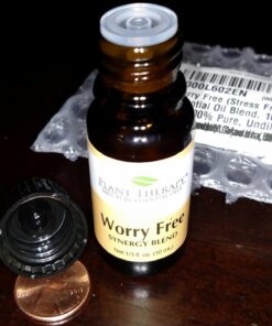 Plant Therapy Worry Free Essential Oil Blend 10 mL (1/3 oz) Calming Relief Blend 100% Pure, Undiluted, Natural Aromatherapy, Therapeutic Grade 0.34 Fl Oz (Pack of 1) 24 71UctXwzL