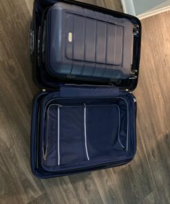 SHOWKOO Luggage Sets Expandable PC+ABS Durable Suitcase Double Wheels TSA Lock 3pcs Blue 20in24in28in 51 71UczzGIuZL
