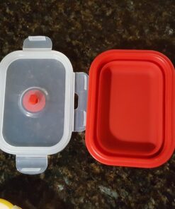 Kitchen + Home Thin Bins Collapsible Containers – Set of 4 Rectangle Silicone Food Storage Containers – BPA Free, Microwave, Dishwasher and Freezer Safe 22 71Ud0tMALL