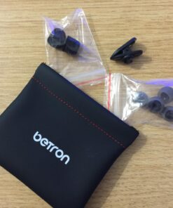 Betron ELR50 in Ear Headphones Earphones Wired with Noise Isolating Earbuds Tangle Free Cord Lightweight Carry Case Soft Ear Buds 3.5mm Plug (Black) Black 44 71Ud9ElpC3L