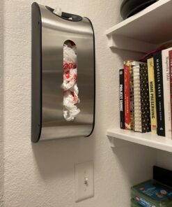 simplehuman Wall Mount Grocery Bag Dispenser, Brushed Stainless Steel 33 71UdVd ZceL