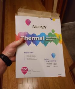 Nuova Premium Thermal Laminating Pouches, 9" x 11.5"/Letter Size/3 mil, 200 Pack (LP200H) 32 71UeSijgyGL