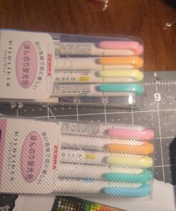 ZEBRA MILD LINER, Double Sided Highlighter, 5 Set (WKT7-5C) 1 63 71UeYWJn89L