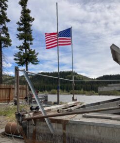 American Flag 3x5-100% Made In USA using Tough, Long Lasting Nylon Built for Outdoor Use, Featuring Embroidered Stars and Sewn Stripes plus Superior Quadruple Stitching on Fly End 3 by 5 Foot 32 71UefAipL3L