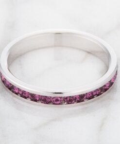 Kate Bissett Stylish Birthstone Stackables Swarovski Crystal Eternity Bands Amethyst -February 6 12 71UfPzpabSL