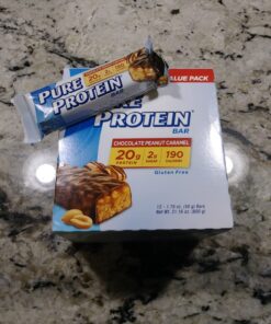 Pure Protein Bars, High Protein, Nutritious Snacks to Support Energy, Low Sugar, Gluten Free, Chocolate Peanut Caramel, 1.76oz, 12 Pack (Packaging May Vary) 35 71UgHmIjJQL