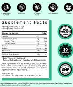 ColonBroom Psyllium Husk Powder - Safe Colon Cleanse for Bloating Relief & Gut Health - Colon Broom Colon Cleanser - Vegan, Gluten Free, Non-GMO Fiber Powder Supplement, 60 Servings 60 Servings (Pack of 1) 26 71UhKhS FL