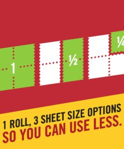 Brawny Tear-A-Square Paper Towels, 16 Double Rolls = 32 Regular Rolls, 3 Sheet Size Options, Quarter Size Sheets 21 71UhkUudDUL