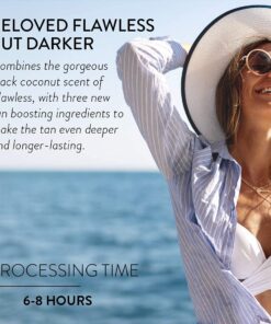 Fake Bake Flawless Darker Self-Tanning Liquid Streak-Free, Long-Lasting Natural Glow For All Skin Tones - Sunless Tanner Includes Professional Mitt For Easy Application, Black Coconut Scent - 6 oz 6 Fl Oz (Pack of 1) 36 71UhqGZgkBS