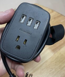 NTONPOWER Travel Power Strip with USB Ports, Portable Small Power Strip with 3FT Wrapped Flat Plug Extension Cord, 2 Outlets 3 USB Ports, Non Surge Protector for Cruise Ship Hotel Black 2 Outlets 3 USB-A 1 Pack 77 71Ui4KM4MYL