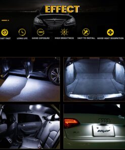 EverBright 20-Pack T10 194 Led Bulb, White 5050 5 SMD 2825 W5W 912 168 LED Bulb Replacement For Car Interior Lights Clearance Wedge Dome Trunk Dashboard Bulb License Plate Light Lamp DC 12V DC-12V 19 71Ui5JEaCL