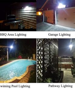 iThird Solar Lights Outdoor Motion Sensor, LED Solar Powered Outdoor Lights Stainless Steel Solar Security Lights for Yard Patio Garage Porch Waterproof 3 Modes Flood Light Super Bright(Daylight) Daylight 28 71UiXaS7WkS