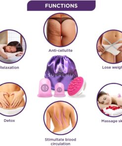 Anti Cellulite Vacuum 2 Cups Set Medical Silicone with Cellulite Massager Remover and Exfoliating Facial Brush for Perfect Body 21 71UisIl8oRS