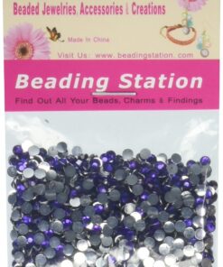1440pcs Flat Back Rhinestones Round Brilliant 14 Cut 3mm - 10ss Lavender Purple