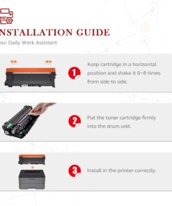 Toner Kingdom Compatible Toner-Cartridge Replacement for Brother TN450 TN-420 TN-450 TN420 for HL-2270DW HL-2280DW HL-2230 HL-2240 MFC-7360N MFC-7860DW DCP-7065DN Intellifax 2840 2940 (Black, 4 Pack) 34 71Ujc1CiSxL