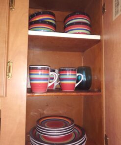 Gibson Home Casa Stella Dinnerware Set, Red, 16-piece 45 71Uk4tDaSQL
