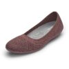 Allbirds Women’s Tree Breezers, Knit Ballet Flats, Slip-On Everyday Round Toe Shoes, Machine Washable Made with Natural Materials 5 Botanic Red (Botanic Red Sole)