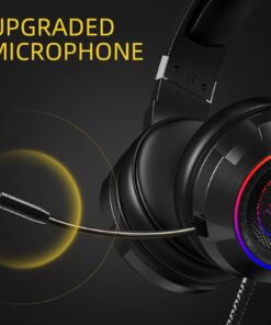 CHAFON E300 Gaming Headset with Noise Cancelling Microphone, Surround Sound Headphones for PS4 PC Xbox One PS5 Controller, Dynamic RGB Wired Headsets for Computer Laptop Mac Nintendo NES Games 27 71UlUdyonnL