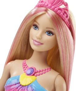 Barbie Dreamtopia Doll, Rainbow Lights Mermaid with Glimmering Light-Up Rainbow Tail, Headband and Blonde Hair Twinkle Lights 30 71UmA88H88L