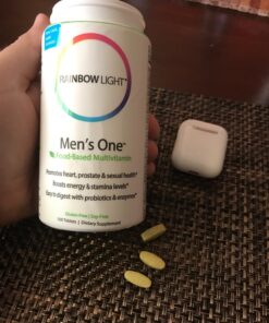 Rainbow Light Multivitamin for Men, Vitamin C, D & Zinc, Probiotics, Men's One Multivitamin Provides High Potency Immune Support, Non-GMO, Vegetarian, 150 Tablets 150 Count (Pack of 1) 53 71UmMdGDxnL