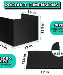 22-Pack Desk Dividers for Students - Durable & Waterproof Plastic Study Carrel Divider, Classroom Folders Teacher Supplies, Easy-to-Clean Plastic Privacy Shield Folder Boards for Student Desks, Black 22 14 71UmNT vhCL