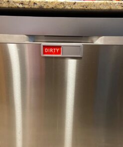 Cimkiz Dishwasher Magnet Clean Dirty Sign Shutter Only Changes When You Push It Non-Scratching Strong Magnet or 3M Adhesive Options Indicator Tells Whether Dishes Are Clean or Dirty (Silver) 1.silver 29 71Ump0YQYeL
