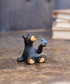 Minnie Bear With Bird Mini Midnight Black 3 x 2 Resin Stone Collectible Figurine 14 71UnKTPBtOL