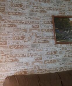 RoomMates RMK9037WP Light Brown Stuccoed Brick Peel and Stick Wallpaper Brown and Grey 59 71UnRbkvNL